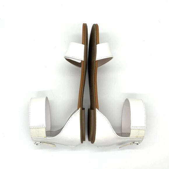 Sun + Stone Keley Dress Sandals Size 5M NIB Ankle Strap Flat White - Picture 7 of 9